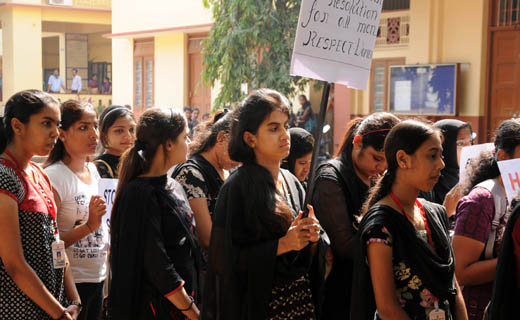 Agnes students protest